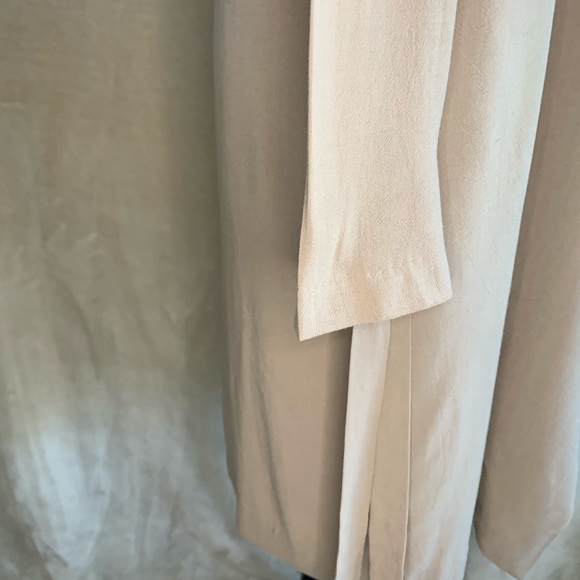 Boho Long Duster Open Drape Casual Lightweight in Taupe Khaki Tan MUSTARD SEED S - Picture 5 of 11